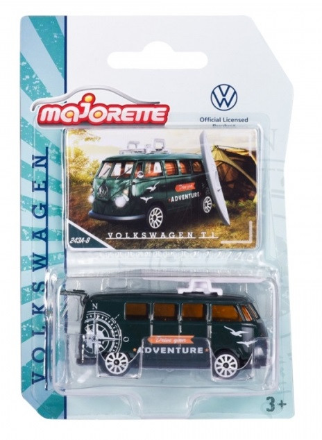 Majorette Volkswagen T1 (Adventure - Green) (Volkswagen The Orignals Premium Cars)