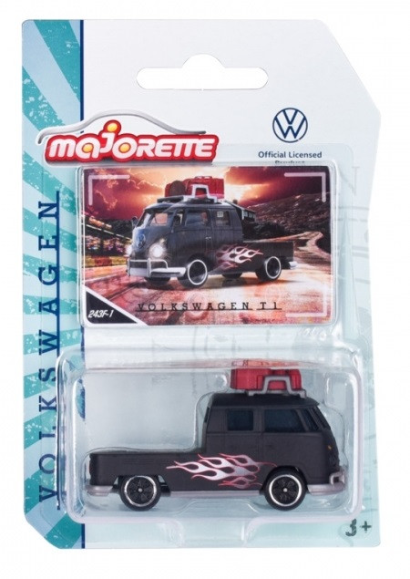 Majorette Volkswagen T1 (Flames - Black) (Volkswagen The Orignals Premium Cars)