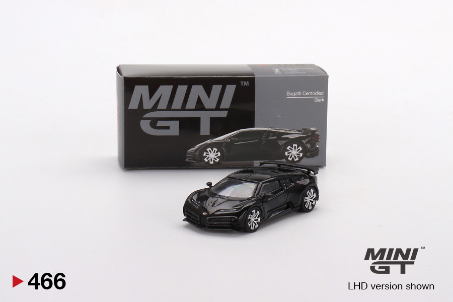Mini GT BUGATTI CENTODIECI BLACK - MINI GT 466