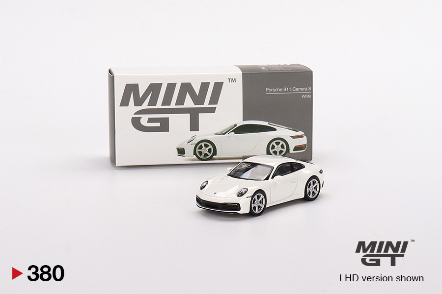 Mini GT PORSCHE 911 992 CARRERA S WHITE - MINI GT 380